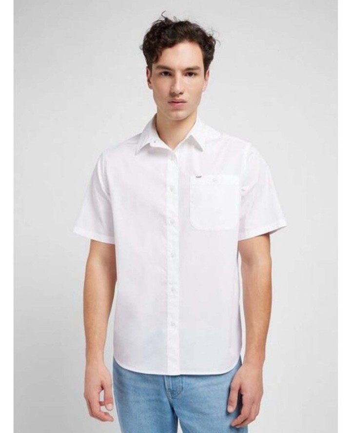 LEE PATCH SHIRT MĘSKA KOSZULA ELEGANCKA BRIGHT WHITE 112349052