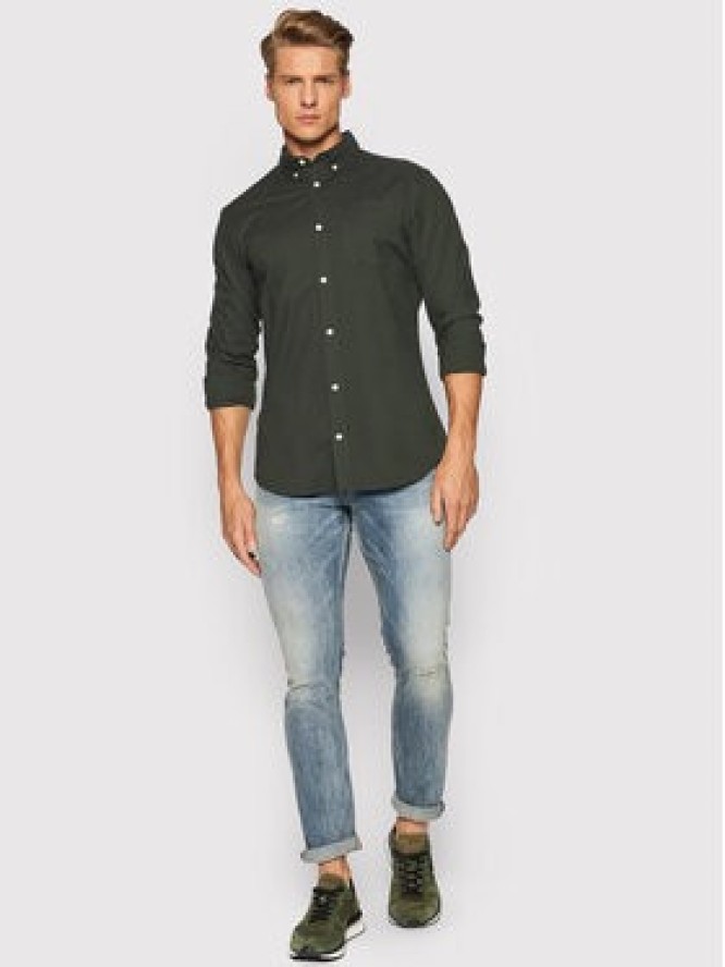 Jack&Jones PREMIUM Koszula Brook Oxford 12192150 Zielony Slim Fit