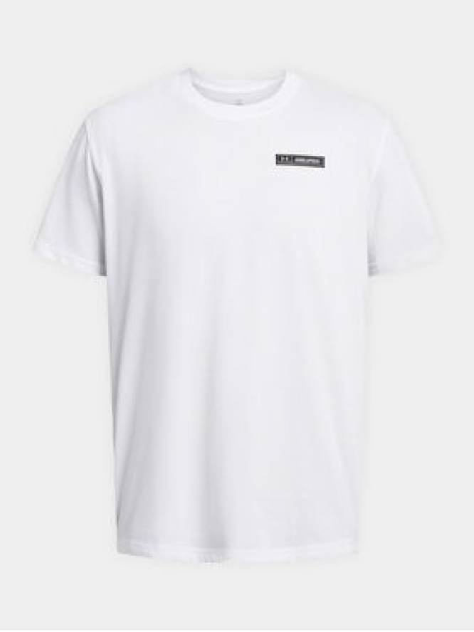 Under Armour T-Shirt Ua Hw Armour Label Ss 1382831-100 Biały Loose Fit