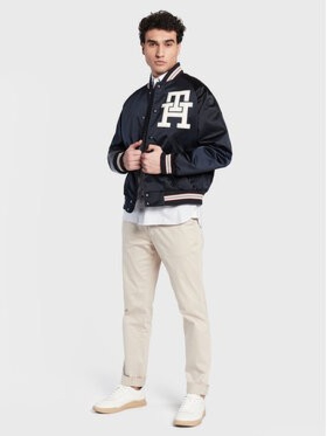 Tommy Hilfiger Kurtka bomber Varsity MW0MW29017 Granatowy Regular Fit