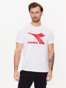 Diadora T-Shirt Ss Core 102.179759 Biały Regular Fit