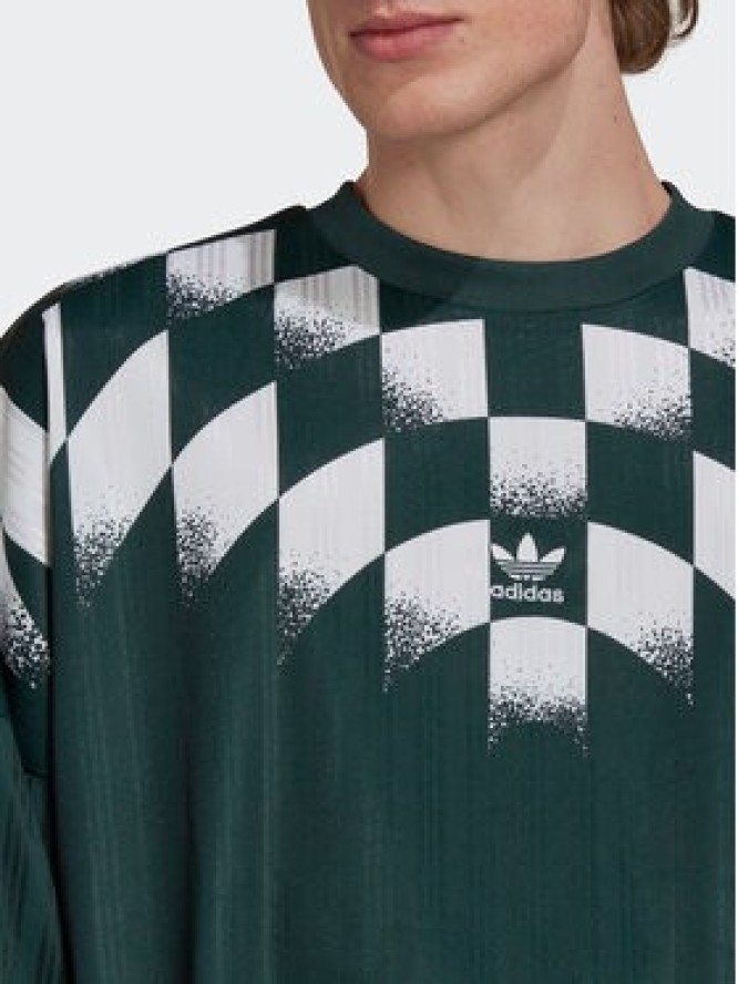 adidas Longsleeve Rekive Graphic HK7330 Zielony Loose Fit