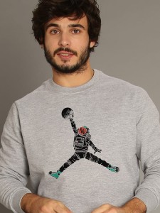 WOOOP Bluza "Space Dunk" w kolorze szarym rozmiar: XL