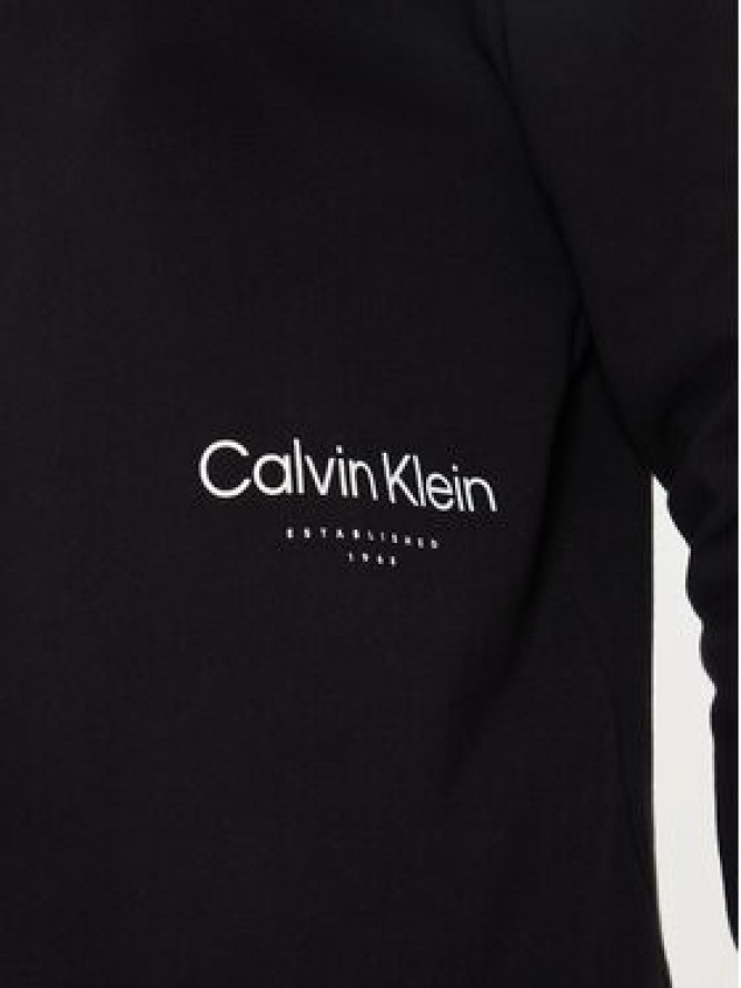 Calvin Klein Bluza Off Placement K10K113095 Czarny Regular Fit