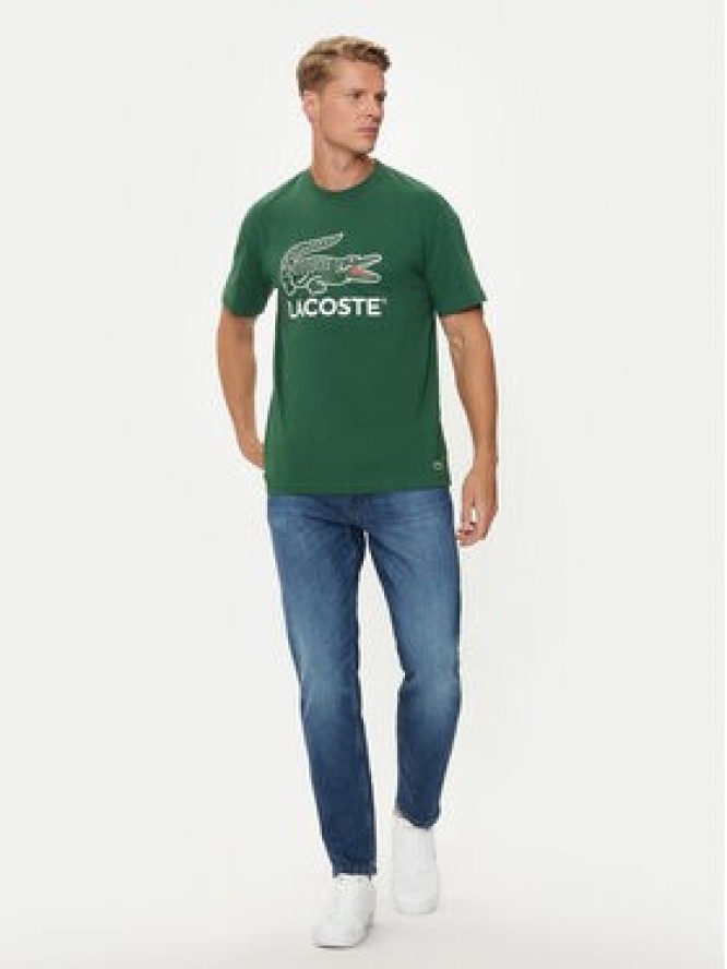 Lacoste T-Shirt TH1285 Zielony Regular Fit