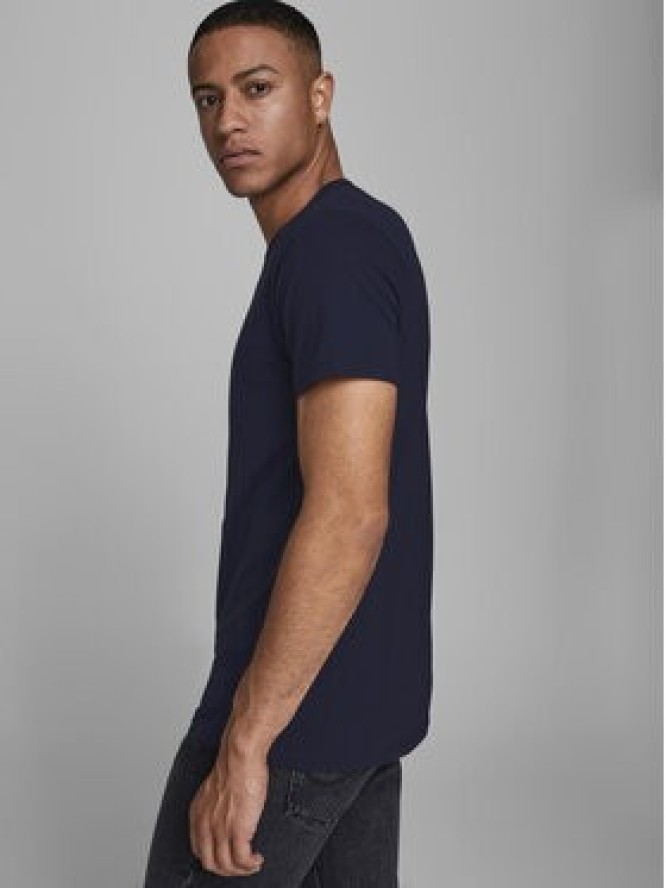 Jack&Jones T-Shirt Basic 12058529 Granatowy Stretch Fit