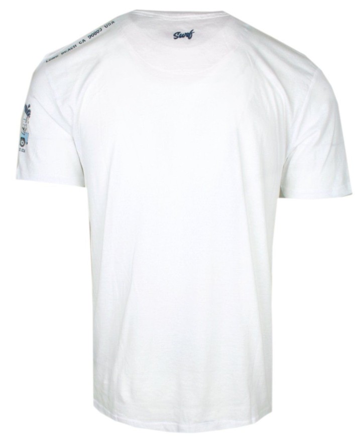 T-Shirt Męski z Nadrukiem - Brave Soul - Biały
