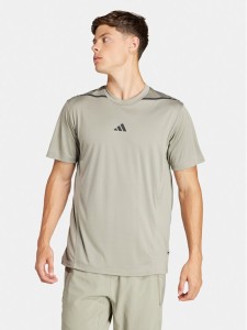 adidas Koszulka techniczna Designed for Training Adistrong IS3838 Zielony Slim Fit