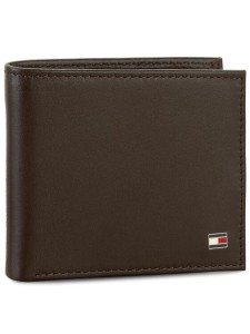 Tommy Hilfiger Duży Portfel Męski Eton Mini Cc Wallet AM0AM00655 Brązowy