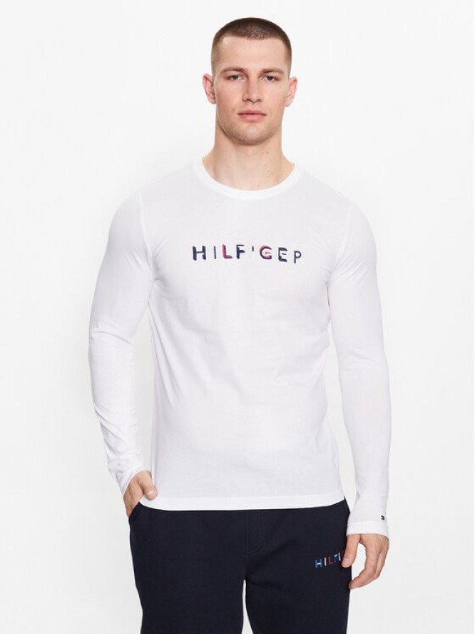 Tommy Hilfiger Longsleeve MW0MW31537 Biały Slim Fit