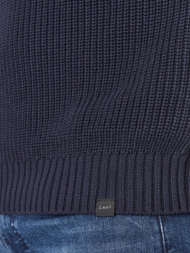 LEE HALF ZIP KNIT SKY MĘSKI SWETER ELEGANCKI CIEPŁY SKY BLUE 112341694 L83Y016371