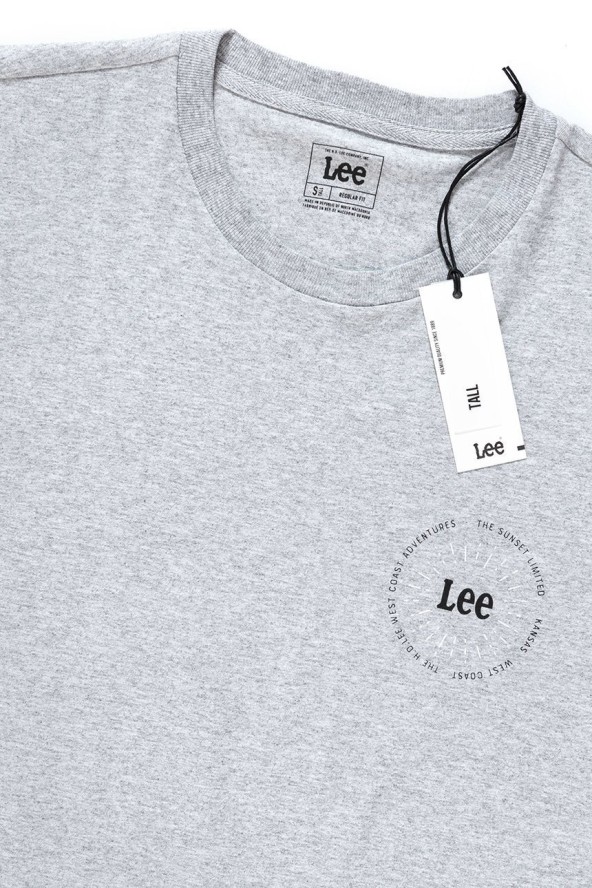 MĘSKI T-SHIRT LEE T SHIRT SMALL SUNSET TEE GREY MELE L61PFEMP