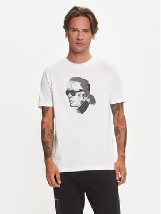 KARL LAGERFELD T-Shirt 755060 544242 Biały Regular Fit