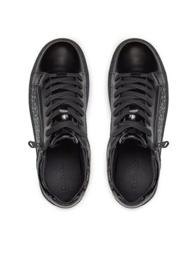 Calvin Klein Sneakersy Low Top Lace Up W/Zip Mono HM0HM01277 Czarny