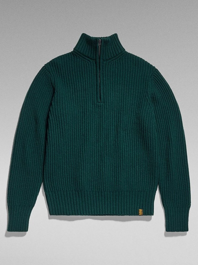 G-Star Sweter w kolorze zielonym rozmiar: L