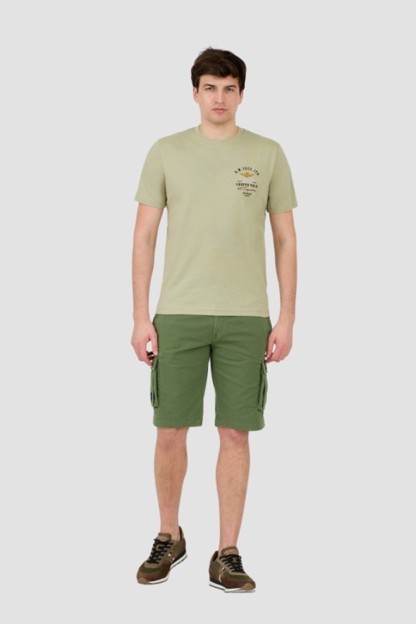 AERONAUTICA MILITARE Zielony t-shirt Short Sleeve