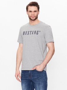 Mustang T-Shirt Alex 1013221 Szary Regular Fit