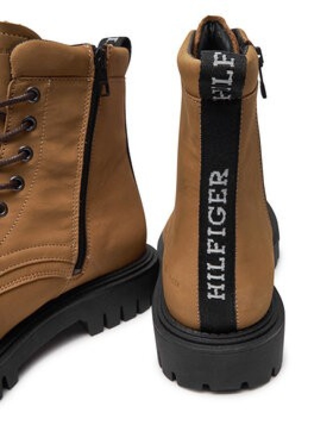 Tommy Hilfiger Trapery Casual Hilfiger Chunk Z Nbk Boot FM0FM05149 Brązowy