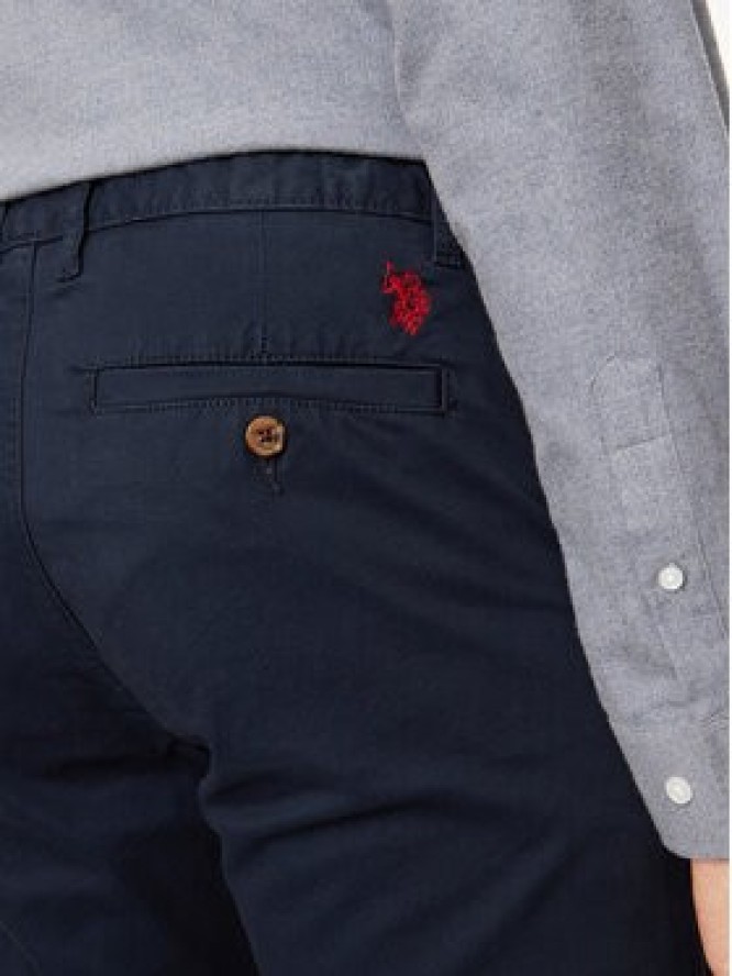 U.S. Polo Assn. Chinosy MUP3346 Granatowy Slim Fit