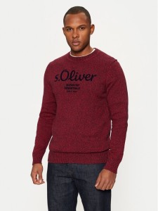 s.Oliver Sweter 2152697 Czerwony Regular Fit