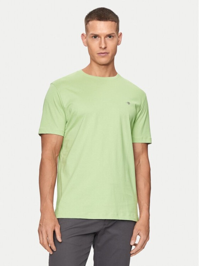 Gant T-Shirt Shield 2003184 Zielony Regular Fit