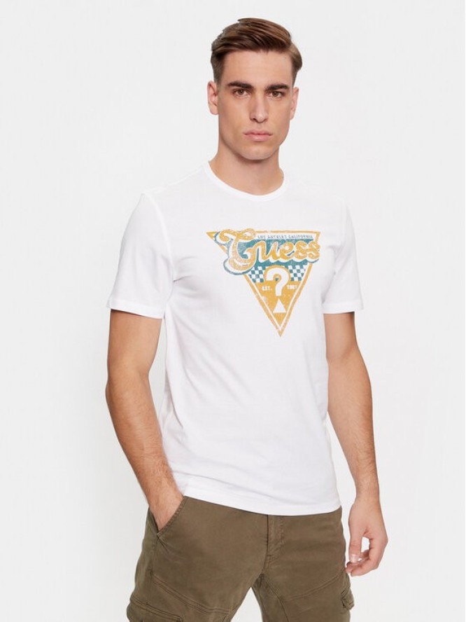 Guess T-Shirt M4RI06 I3Z14 Biały Regular Fit