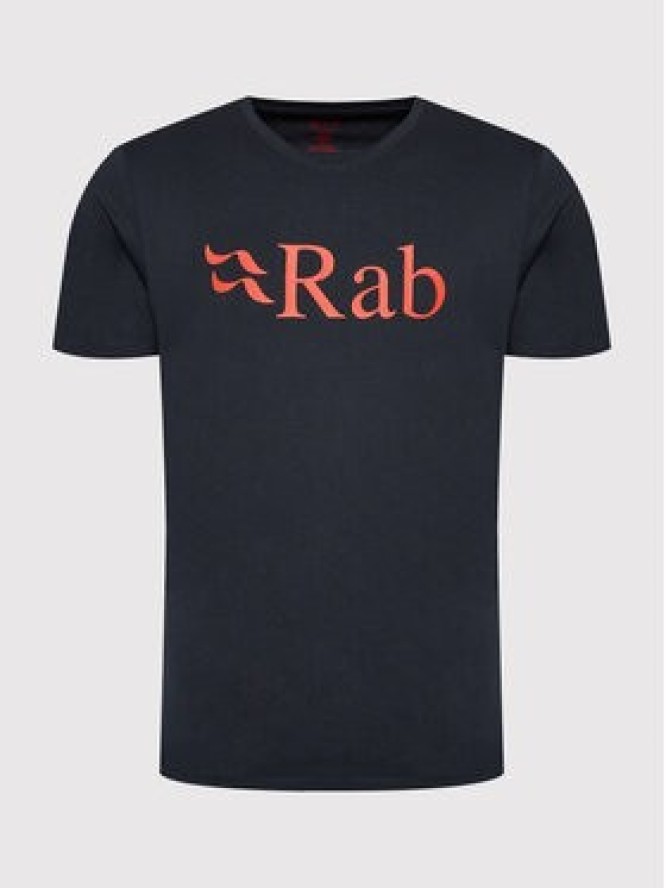 Rab T-Shirt Stance Logo QCB-08-BE-L Czarny Regular Fit