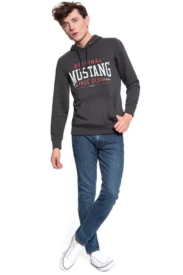 BLUZA MUSTANG Printed Hoodie PHANTOM 1009346 4087