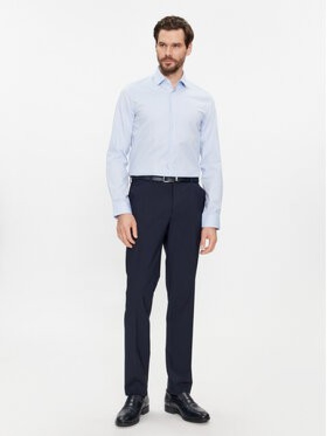 Calvin Klein Koszula Structure K10K112083 Błękitny Slim Fit