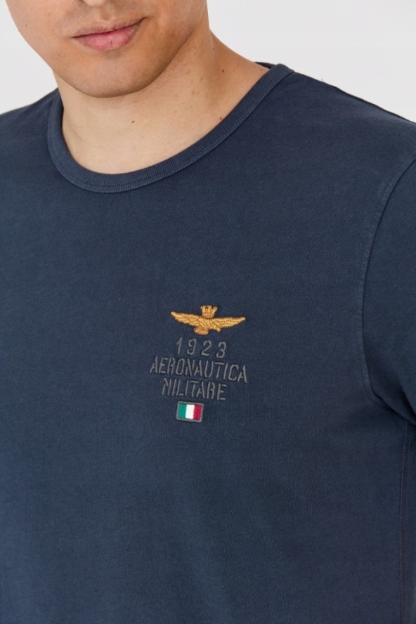 AERONAUTICA MILITARE Granatowy t-shirt męski