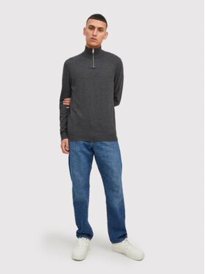 Jack&Jones Sweter Emil 12189339 Szary Regular Fit