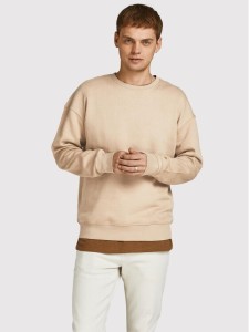 Jack&Jones Bluza Star 12208182 Beżowy Regular Fit