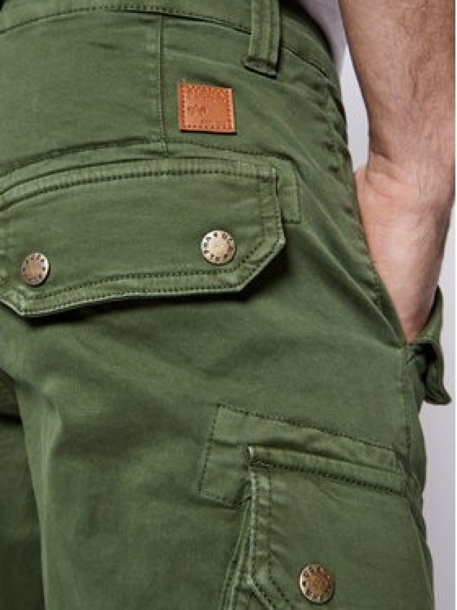 Alpha Industries Spodnie materiałowe Combat 126215 Zielony Slim Fit