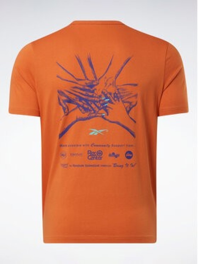 Reebok T-Shirt Reebok Basketball All Are Welcome Here Hoop Together T-Shirt HN5800 Pomarańczowy Relaxed Fit