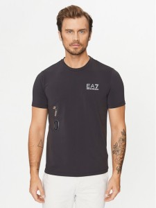 EA7 Emporio Armani T-Shirt 6RPT42 PJJFZ 1200 Czarny Regular Fit