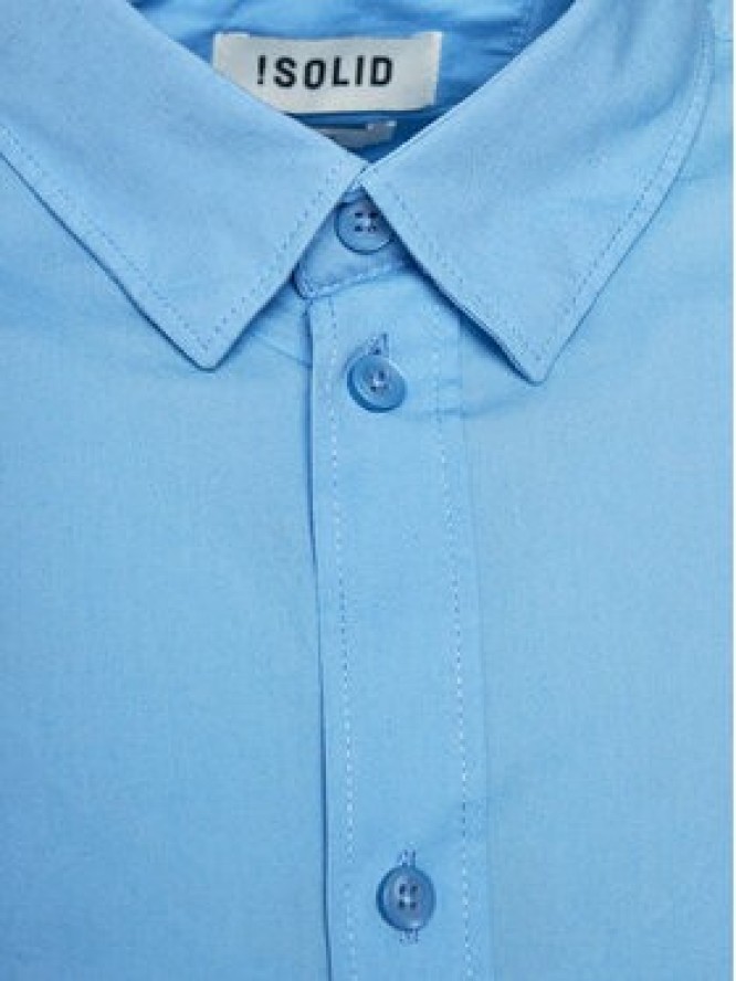 Solid Koszula 21103247 Niebieski Regular Fit