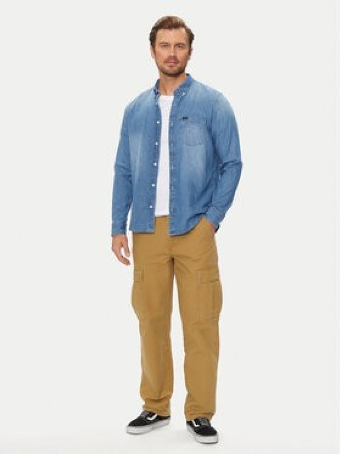 Lee Koszula jeansowa 112355641 Niebieski Regular Fit